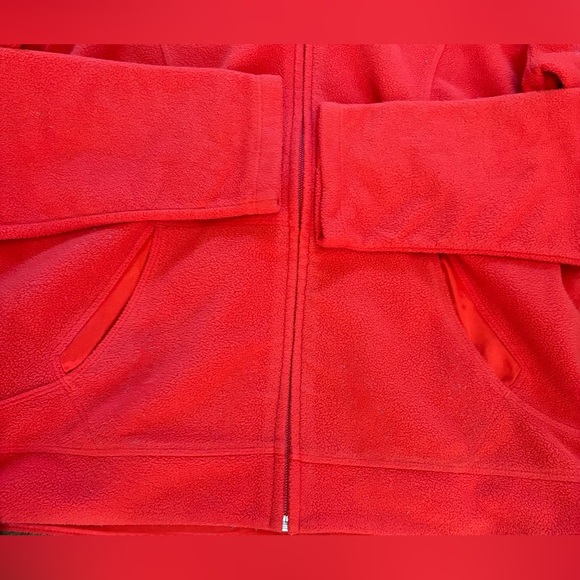 Nike athletics vintage women’s fleece full zip hooded jacket Sz large 12/14 - Picture 9 of 12